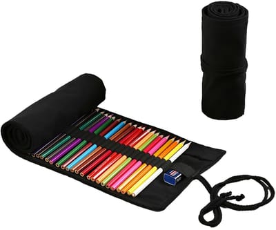 Dailygoods- Make-uptas Organizer - Multifunctionele Tas - Etui voor Kunstenaars - Opvouwbaar - Duurzaam Linnen - 48 Sleuven