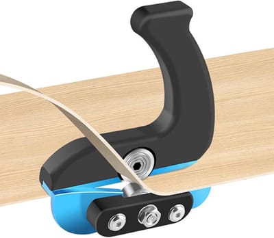 Fineer kantentrimmer - Houtgereedschap randen - Meubels afwerken - Ergonomische handgreep - 0.2-2.6 cm dikte - Grijs