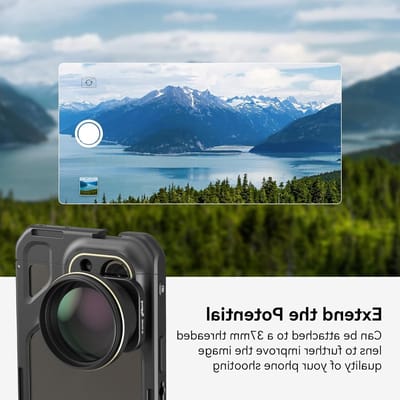 Universele M-Mount naar 37mm Lens Adapter met Draad voor Smartphone Cage - Geschikt voor iPhone 11/12/13/14/15 Series en M-Mount Lenzen