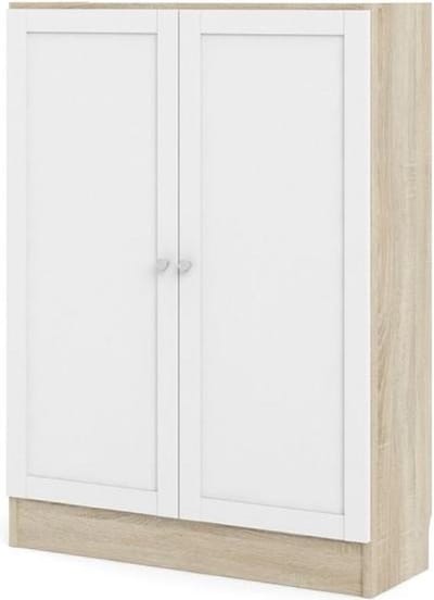 Base wandkast 2 deuren eiken structuur decor, wit.