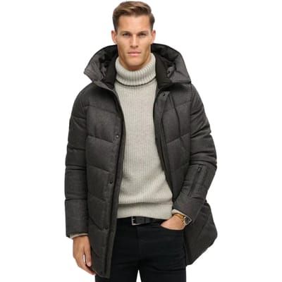 Superdry - City chevron gewatteerde jas - Heren - Gewatteerde jassen