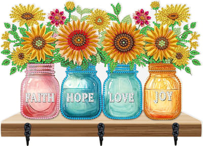 Sleutelrekje - GYG01 - Zonnebloemen - diamond painting - compleet pakket - Diamond painting by Wietske