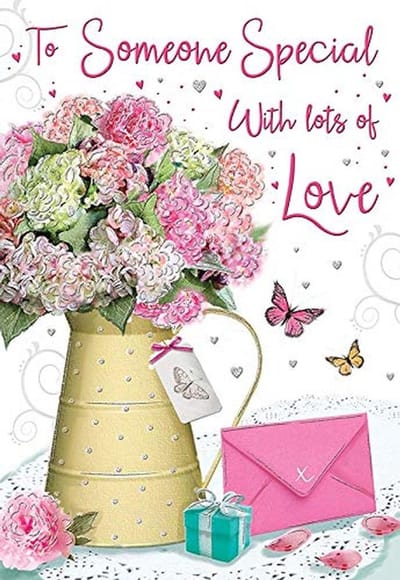 Verjaardagskaart Iemand Speciaal - 9 x 6 inch - Roze