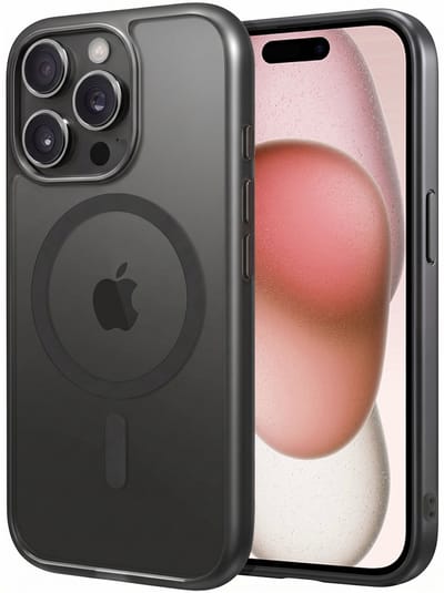 Hoesje - Geschikt voor Apple iPhone 15 Pro - Magsafe Compatible - Sterk & Shockproof - Back Cover - Shock Proof Case - Telefoon Hoes Shockproof - Zwart
