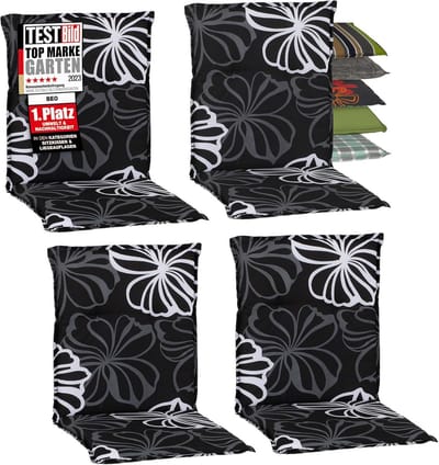 Beo Laagrug M125 Boston NL zoomkussen voor lage rugleuning, ca. 48 x 98 cm, 5 cm dik, zwart