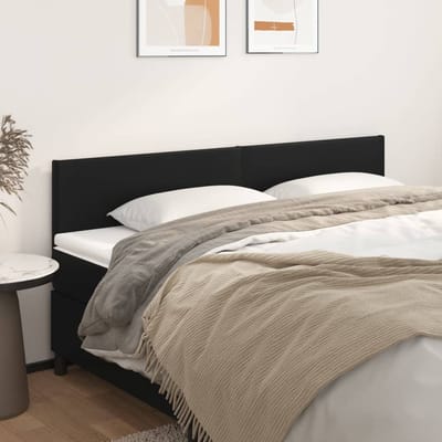 vidaXL - Hoofdborden - 160x5x78/88 - cm - kunstleer - zwart