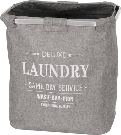 Wasmand MCW-C34, Wasbox Wasmand met net, 1 vak 56x49x30cm 82l ~ grijs