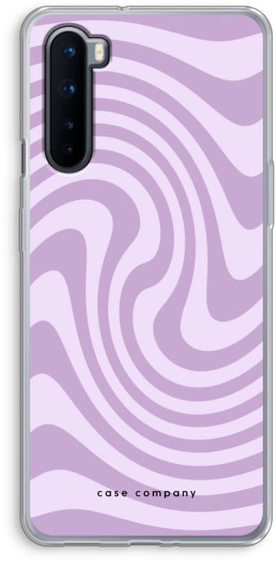 Case Company® - Hoesje geschikt voor OnePlus Nord hoesje - Swirl Paars - Soft Cover Telefoonhoesje - Bescherming aan alle Kanten en Schermrand