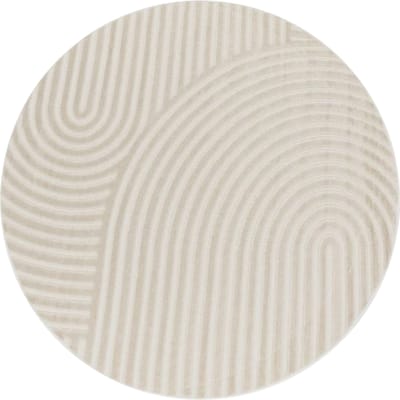 Binnen- en buitenkleed Cotara crème 160 cm rond