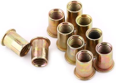 Draadmoer van koolstofstaal voor metalen bevestigingen, roestvrijstalen inlegmoer voor industriegebruik