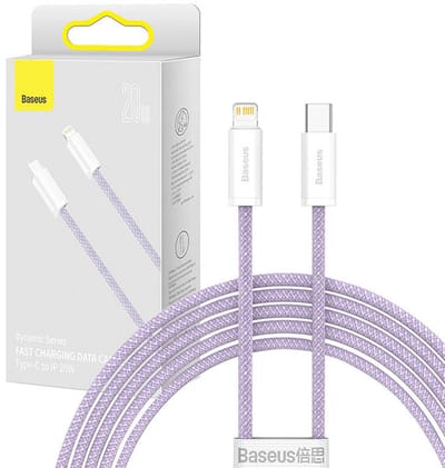 Baseus Dynamic Series Usb-C Naar Lightning-Kabel, 20 W, 2 M (Paars)