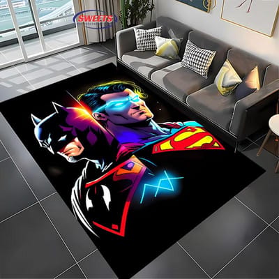 NR.5 DC Batman Thema Tapijt Nieuwe Release!Antislip Geluidsisolatie, Kleed voor Woonkamer Kinderkamer Kantoorruimtes, Duurzame Mat 40x60cm (16x24in)