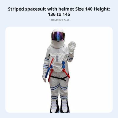 Astronautenpak Prestatie Rekwisiet Volledig Volledig Astronautenpak Ruimtepak Kostuum Voorste Sluiting Ruimtevaarder Jumpsuit gray