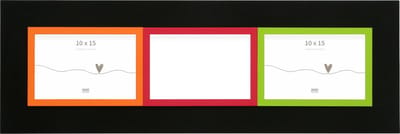 Deknudt Frames multifotolijst S67JK2 P3 - zwart - rand - 3x foto 10x15