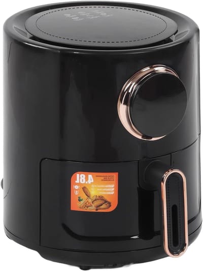 Elektrische Airfryer - Heteluchtfriteuse - Snel en Gezond Koken - 6 Voorgeprogrammeerde Functies - 4.8 Liter - Zwart
