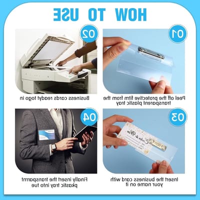 20 Magnetische Labelhouders met Invoegen, 9 x 5.5 cm, Transparant, Ideaal voor Conferenties en Kantoor Evenementen