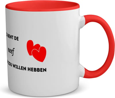 Akyol - jij bent de neef die iedereen zou willen hebben koffiemok - theemok - rood - Neef - geweldige neef - liefste neef - verjaardag - cadeau - kado - bedankje - geschenk - 350 ML inhoud