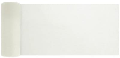 Smalle tule rol tafelloper in crème 15cm x 9m