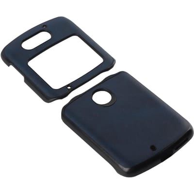 Beschermhoes voor mobiele telefoon Schokbestendige telefoon Lederen hoes Shell voor Razr 5G 2020 blauw