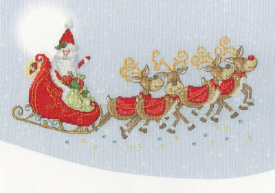 Bothy Threads Karen Tye Bentley Sleigh Ride borduren (pakket) XKTB9