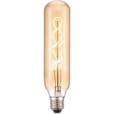Edison Vintage LED filament lichtbron Tube - Amber - Spiraal - Retro LED lamp - 6/6/22.5cm - geschikt voor E27 fitting - Dimbaar - 4W 280lm 2700K - warm wit licht