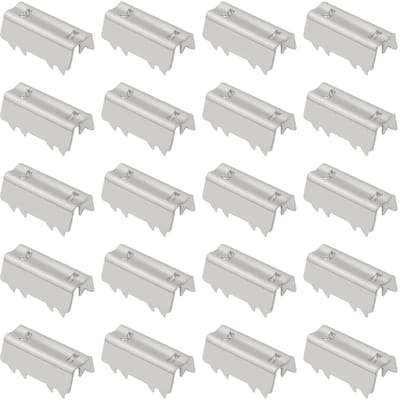 Dailygoods- Distributieriem Klemmen 100 Stuks - Roestvrij Staal - Compatibel met GT2 - Afmetingen 6,6mm x 19,5mm - Duurzaam - Slijtvast - Riemklemmen