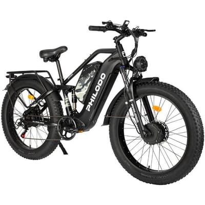 PHILODO Jumbo Volledige Suspensie Elektrische Fiets, Dubbele 48V 23Ah Batterijen