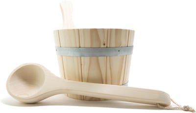 Sauna set original, sauna emmer met inzetemmer en 40 cm saunalepel - Beauty & Care - 1 Set. new