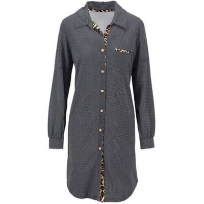 Katoenen dames nachthemd zwart Ringella - Zwart - Maat - 36