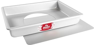 Geanodiseerde aluminium kaaspan met afneembare bodem - 9 x 13 x 2 inch