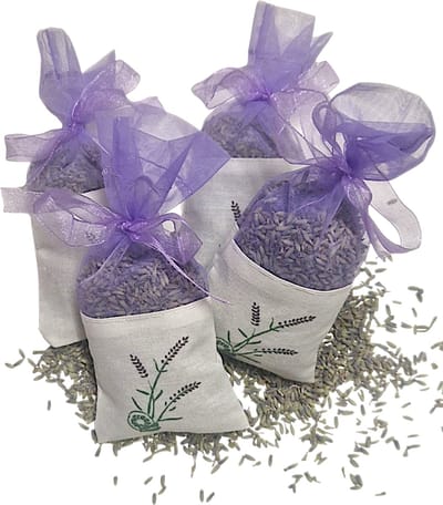 Lavendel Geurzakjes - 4 Stuks a 10 Gram - Decoratieve Zakjes - 40 gram - Biologische Lavendel - 4 Geurzakjes ± 10 gram zakje - Geurzakje - Lavendel - Lavendelgeurzakjes - Biologisch - Luchtverfrisser - Natuurlijke Lavendel - Autoverfisser