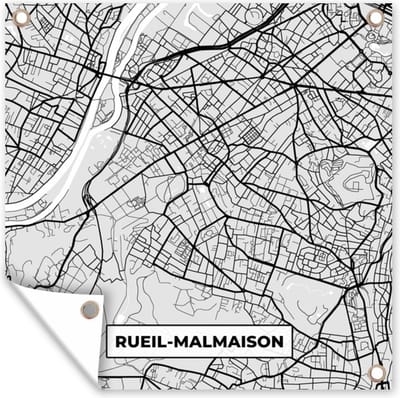Tuin poster Kaart - Stadskaart - Rueil-Malmaison - Plattegrond - Frankrijk - 200x200 cm - Tuindoek