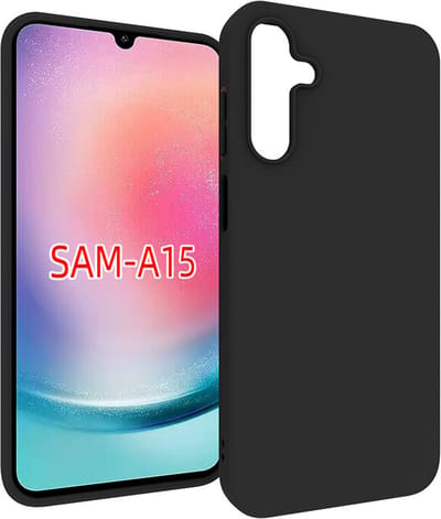 MobyDefend Hoesje - Geschikt voor Samsung Galaxy A15 - TPU Backcover - Mat Zwart