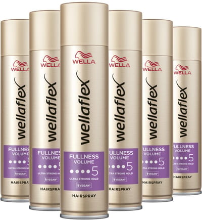 Wella Flex Haarspray Fullness Volume Ultra Strong - 6 x 250 ml - Voordeelverpakking