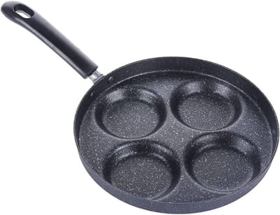 Pannenkoekenpan - Koekenpan Eierkoekenpan - Ontbijt Bakken - Antiaanbaklaag - 24 cm - Zwart