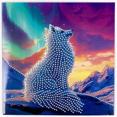 Diamond painting kaart Aurora Borealis – DIY Diamond Painting Card - Letistitch