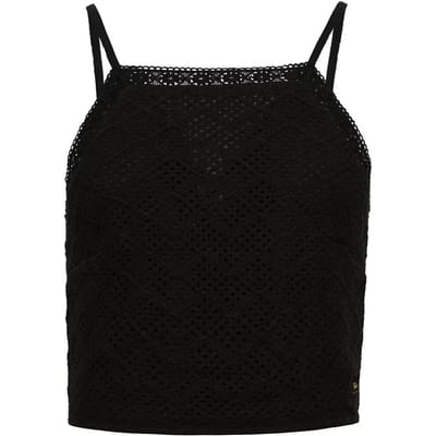 Superdry - Kort Vintage gehaakt topje - Dames - Tops