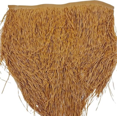 Kunstmatig rieten dak - Gesimuleerd stro - Tuindecoratie aanbrengen - Vlamvertragend materiaal - 47x50cm - Natuurlijk