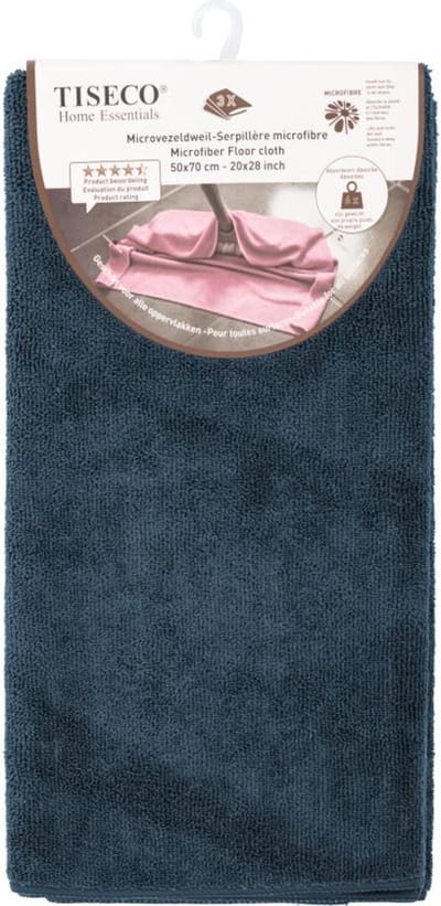 Tiseco Home Studio - Microvezeldweil ESSENTIALS - SET/6 - 85% PE, 15% PA - microvezel - ultra-absorberend - sneldrogend - duurzaam materiaal - 50x70 cm - Blauw