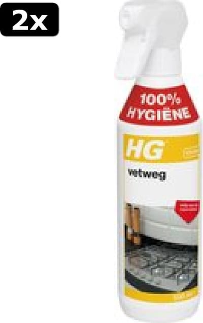 2x HG vetweg - 500ml -  krachtige ontvetter - veilig voor alle ondergronden - biologisch afbreekbaar