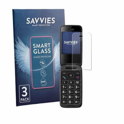 3 Stuks Savvies Screenprotector - geschikt voor Panasonic KX-TU410 - beschermfolie glas transparant