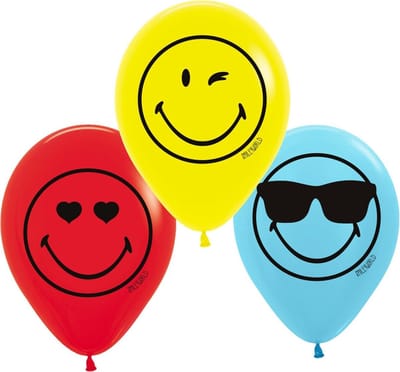 Amscan Ballonnen Smileys Junior 28 Cm Latex 6 Stuks
