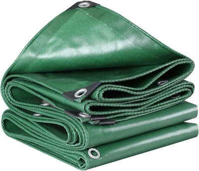 Afdekzeil Waterdicht - Dekzeil Grondzeil - Bescherming Buiten - Scheurvast PVC - 130 x 200 cm - Groen