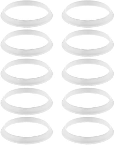 Ronte - Rubberen afdichtringen voor 1 1/2 inch gootsteenafvoer (10 stuks) - Wit