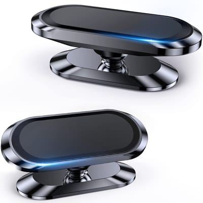 carmdering - Magnetische Handyhaltering Auto - Universele Magnet Houder - Dashboard Telefoonhouder - 360° Draaibaar Design - Supersterke Magneetkracht - Volledig Metaal - Compacte Vormgeving - Veilige Rijervaring Zonder Blokkade - 2 Stuks