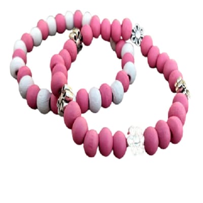 Aanpasbare armband-beads Pink Flower