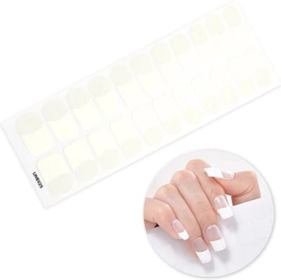 Hiden - Nail Tip Stickers - Vel - Nail Art - stuks - Kunstnagels - Tip Guides - 22 Tip Stickers - Wit