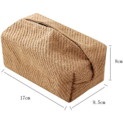Schaakbord Geweven Tissuebox PU Leer Servethouder Woonkamer Kantoor Bureau Huisdecoratie Creatieve Papieren Handdoekhoes