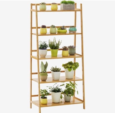 Plantenstandaard Houten - Bloemenstandaard Display - Woonkamer Decoratie - Ruimtebesparend Ontwerp - 70 cm Hoog - Wit