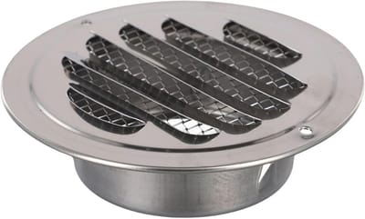 Ronde Ventilatiekap Roestvrij Staal - Afzuigrooster en Luchtrooster voor Buitenmuur (80mm)